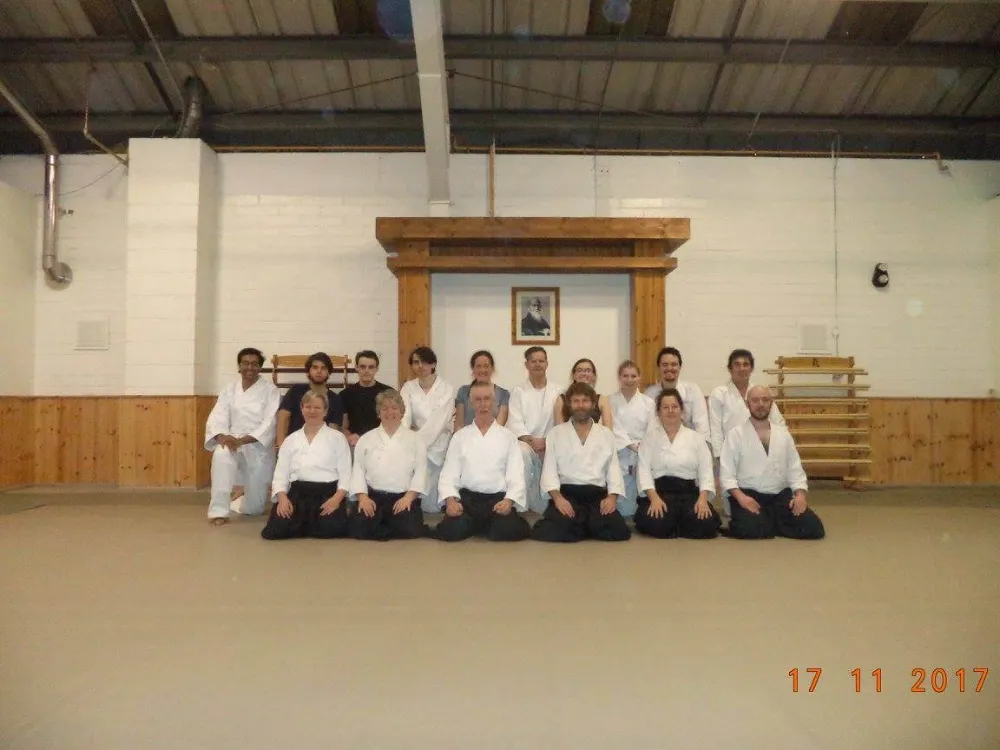 Sitting after training in Macken St. dojo, Dublin